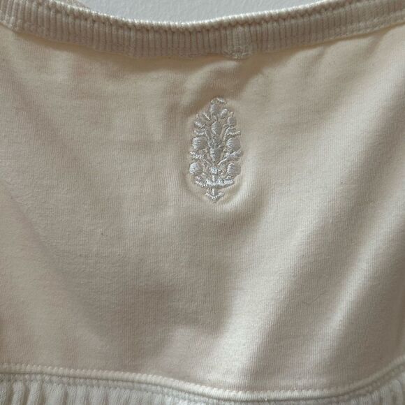 Free People Grand Slam Strapless Onesie Straight Leg Pockets Ivory XS - Picture 5 of 8